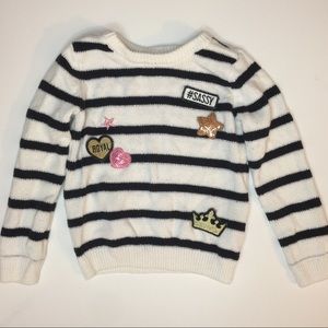 💖SALE 💖 3/$12 - Striped Knit Sweater w/ Patches